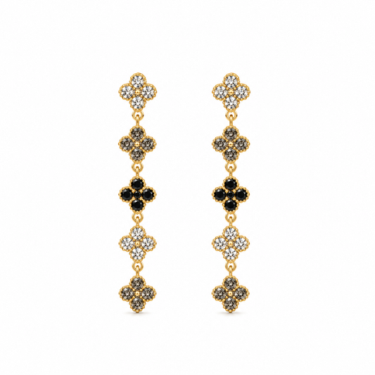 Vivienne Noir Earrings - Bourga Collections
