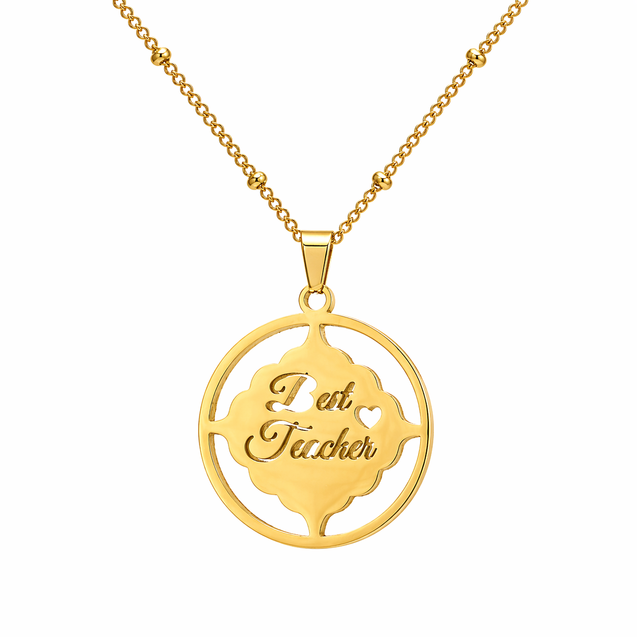 Best Teacher Necklace - Bourga Collections