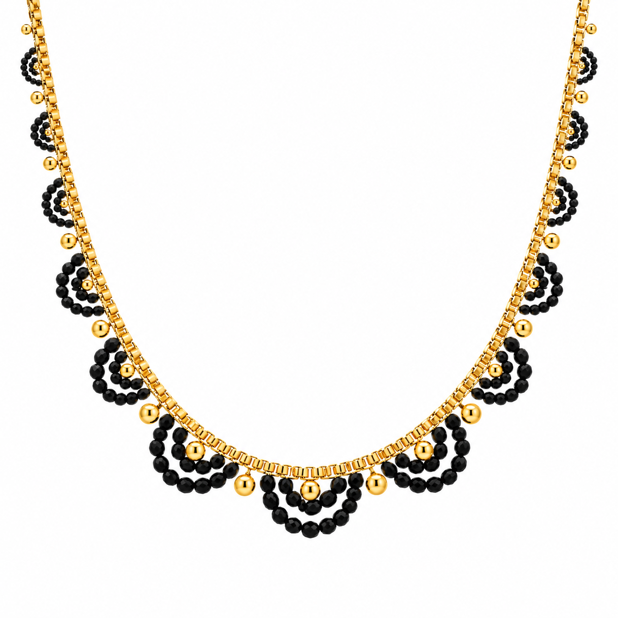 Élodie Noir Necklace - Bourga Collections