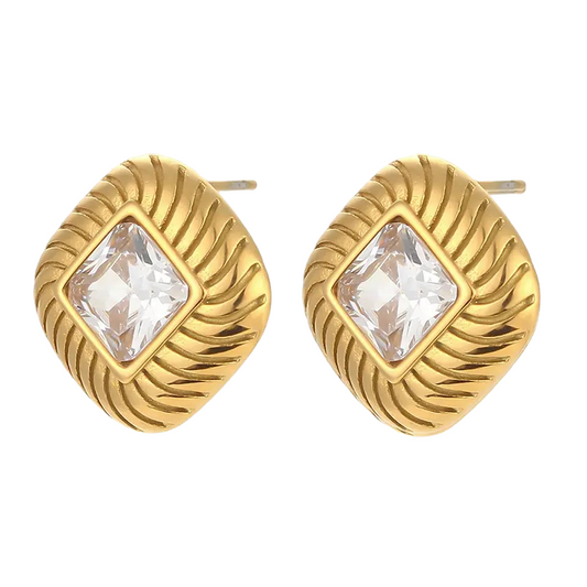 Bourga Aurora White Studs - Bourga Collections