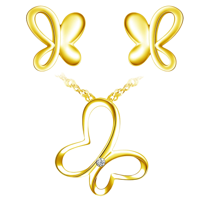 Innoċenza Butterfly Gold Set - Bourga Collections