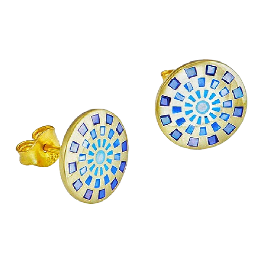 Ilwien Mosaic Stud Earings - Bourga Collections