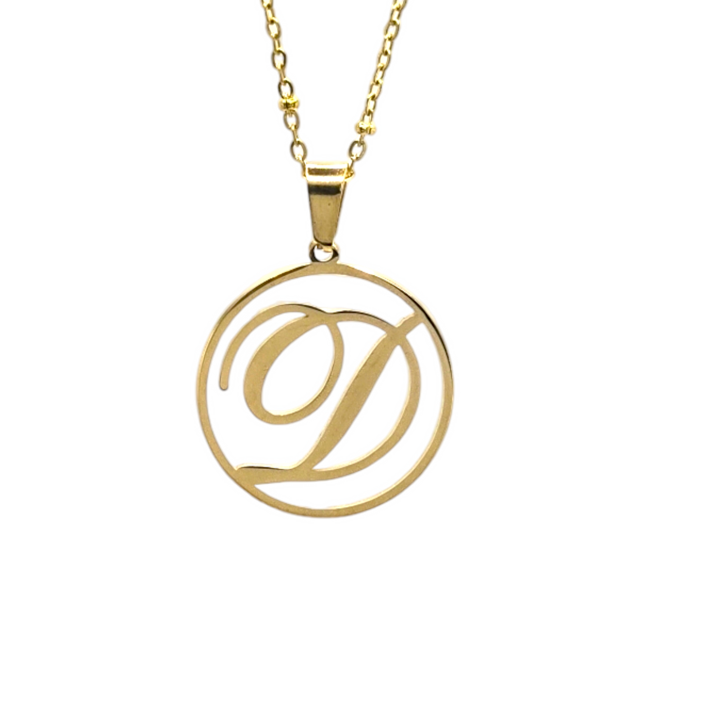 D Initial Necklace