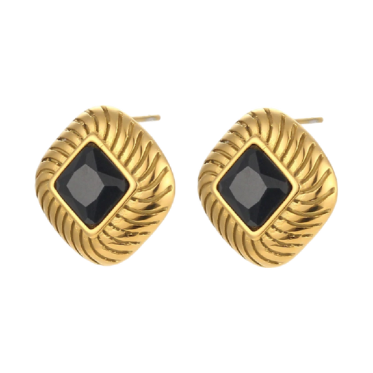 Aurora Black Studs - Bourga Collections
