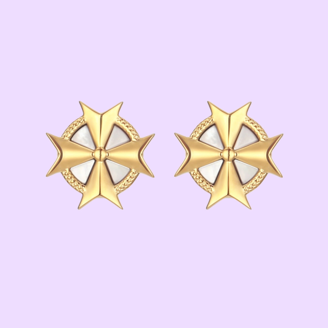 Bourga Deluxe Cross Studs - Bourga Collections